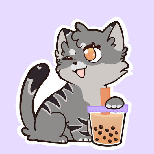 Boba Cat Sticker