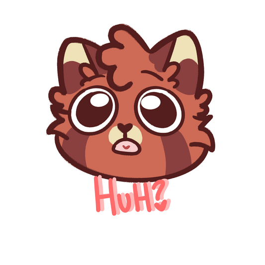 Huh Red Panda Sticker