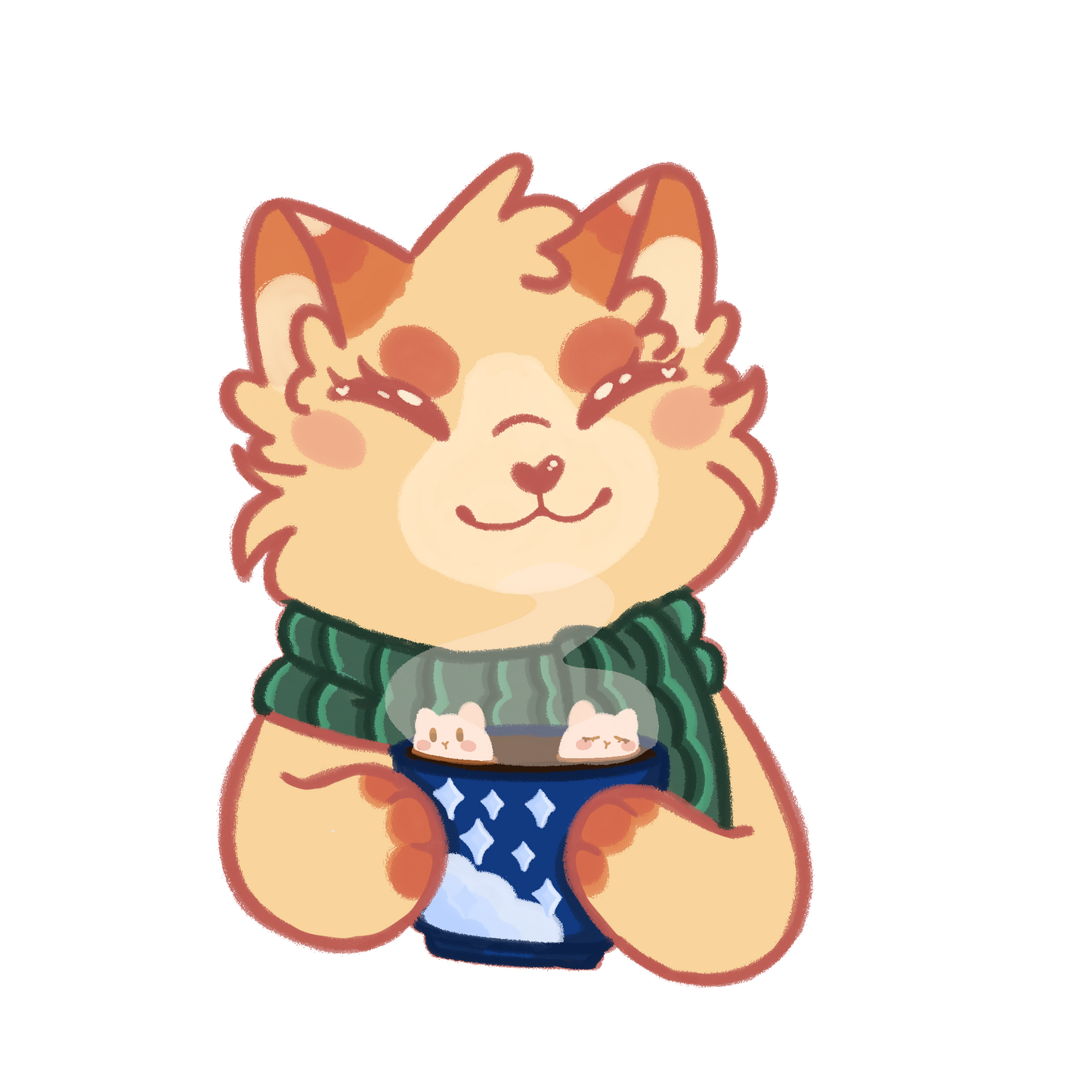 Cozy Kitten Sticker