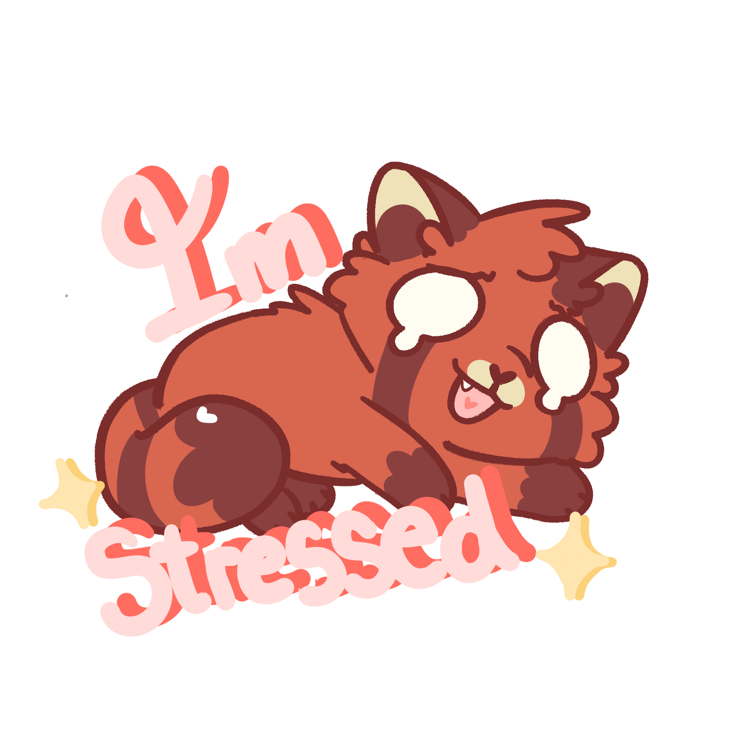 Im Stressed Red Panda Sticker