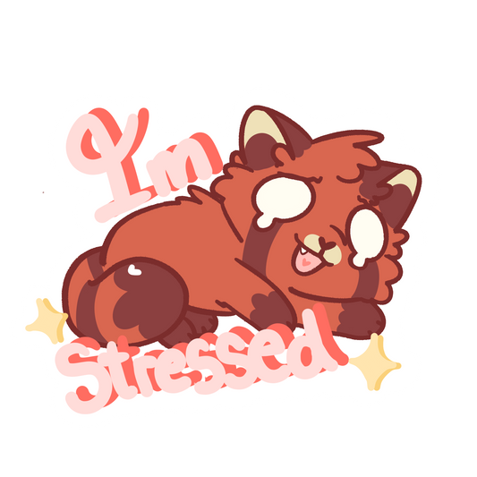 Im Stressed Red Panda Sticker